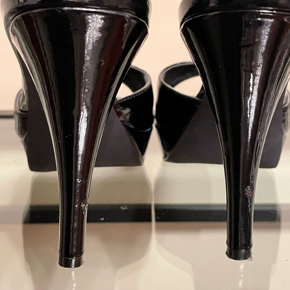 Style & Co black ‘patent’ platform sandals size 7.5 - Picture 12 of 16